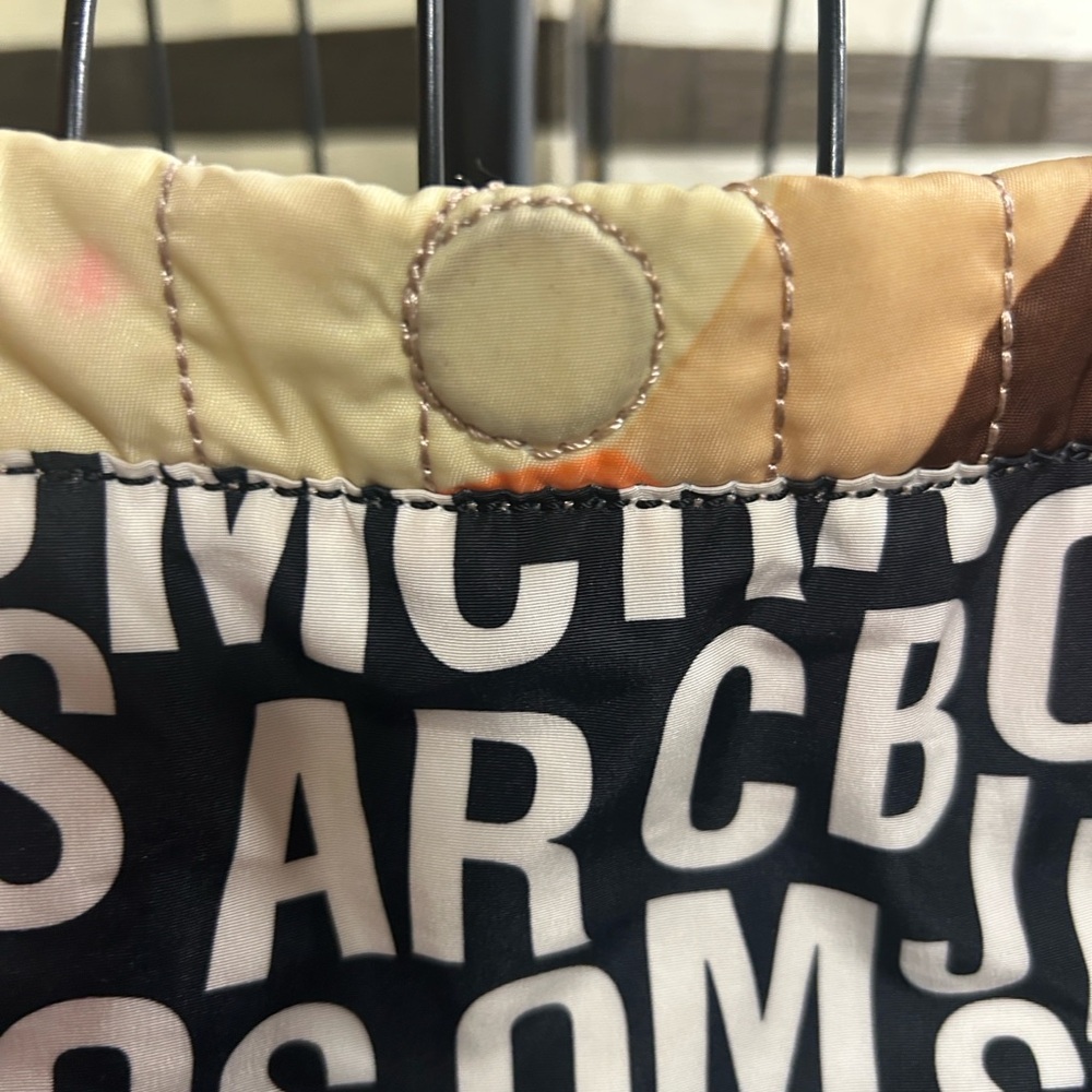 Marc by Marc Jacobs quilted nylon tote multicolored coral orange brown yellow - Picture 12 of 13